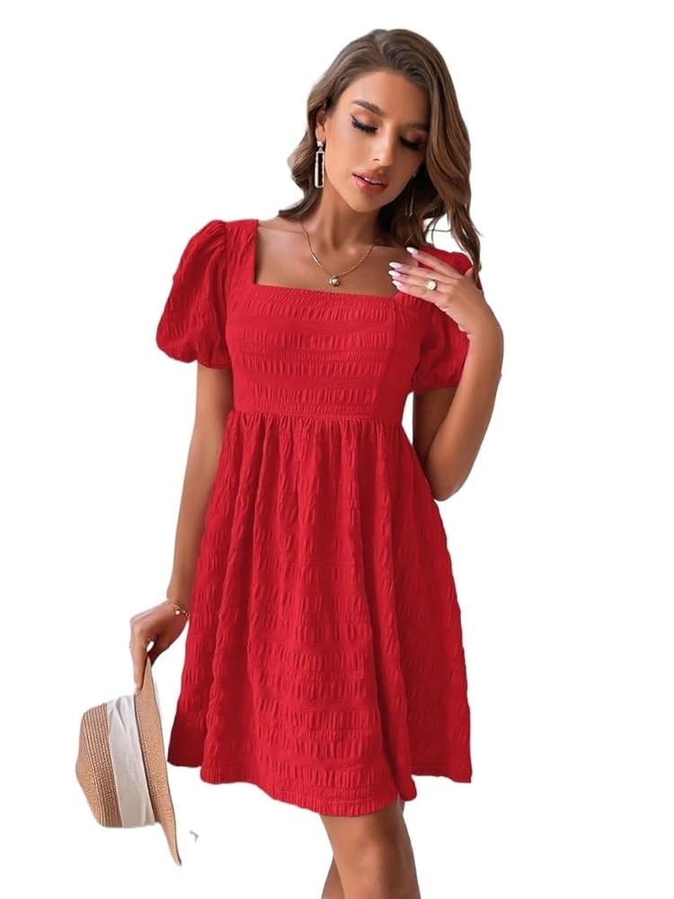m*126【WIRROW】halfsleeveshirt dress Women's Cotton Smocked Waist Cap-Sleeve Shirt Dress | Brooks